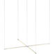 Z-Bar LED 35.9 inch Silver Pendant Ceiling Light, Cross